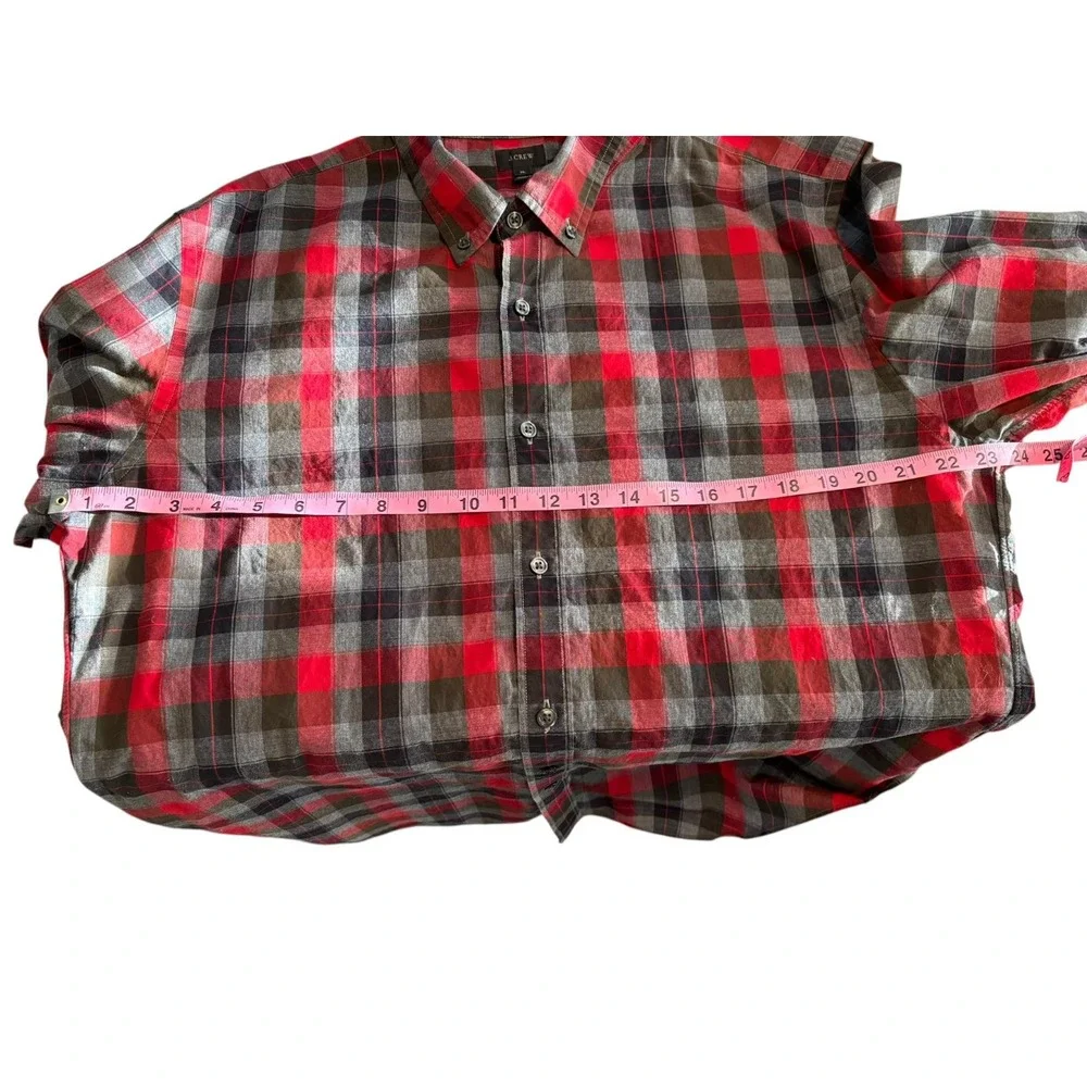 Men's J Crew XL Slim‎ Fit Buffalo Plaid Long Sleeve Shirt. Business Casual.